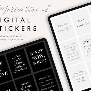 Digital stickers | minimalist motivational quotes PNG, Goodnotes, Notability PDF planners
