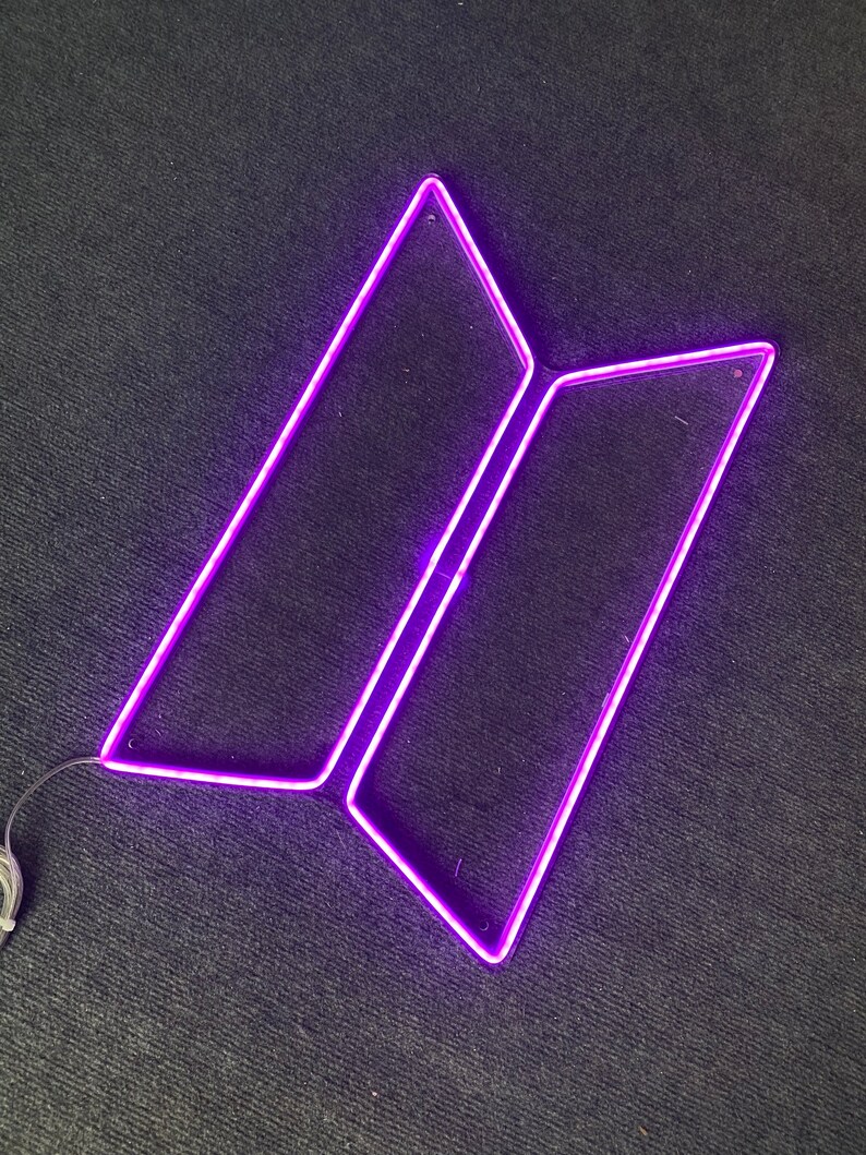 Bts Neon Lights Bts Neon Decorative Wall Bts Neon Sign Army Etsy