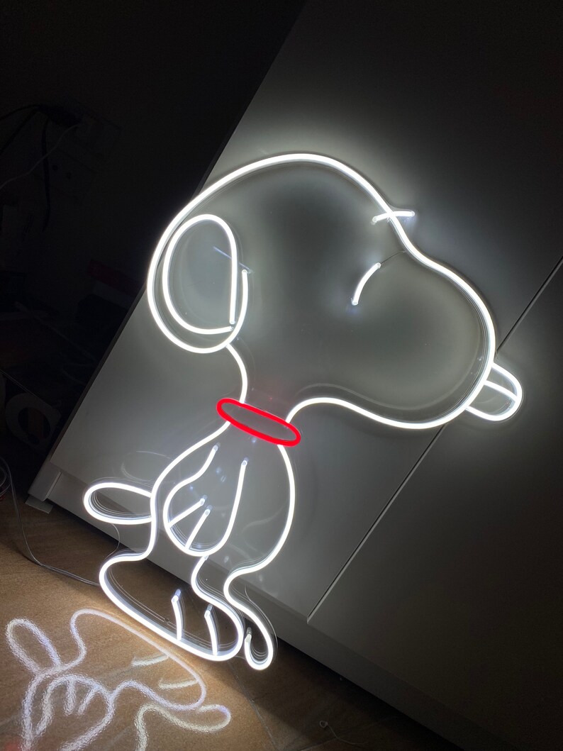 Snoopy Neon Sign Snoopy Cartoon Neon Peanuts Neon Home | Etsy