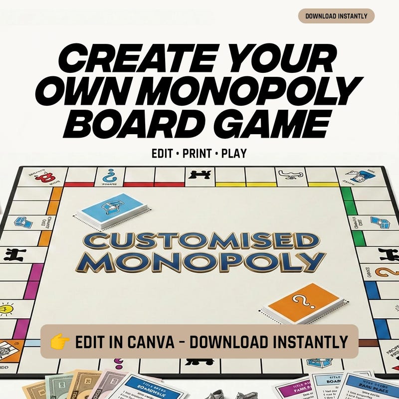 Custom Monopoly - Etsy