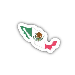 Mexico Country Flag Sticker,  ~2&quot; length