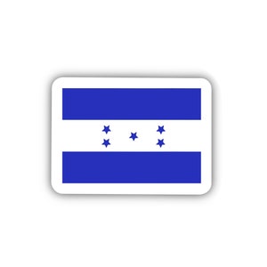 Honduras Flag, Clear Sticker, ~2” length