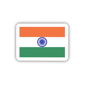 Mini Aufkleber Indien Flagge – 33x20 Mm, Selbstklebend, 12 Stück