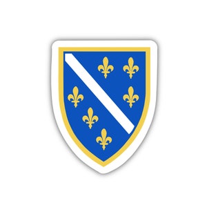 Bosnian Coat of Arms Sticker - Bosnia Flag Pride Decal | Waterproof Vinyl Sticker for Cars, Laptops, Bottles, Gifts