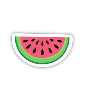 Watermelon Sticker - 2&quot; Vinyl Decal | Small Waterproof Fruit Sticker for Water Bottles, Laptops, Summer Aesthetic Gift