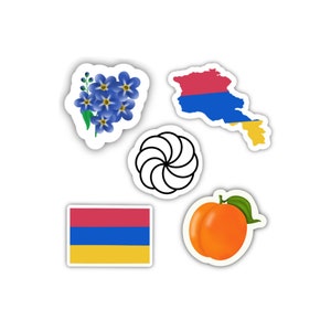 Armenia Sticker Pack | Vinyl Stickers | Armenian Flag Gift | Forget-Me-Not Decals