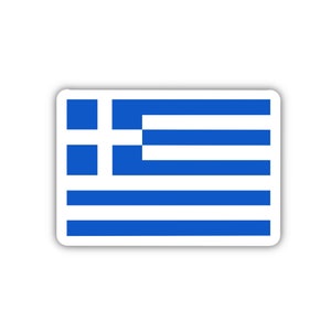 Adesivo bandiera greca - Vinile trasparente da 2", impermeabile e resistente, perfetto per laptop, bottiglie d'acqua, regalo orgoglio greco