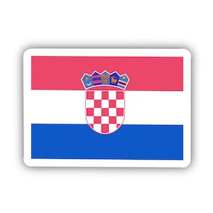 Croatia Flag Clear Sticker - 2" Length | Transparent Croatian Emblem Decal for Cars, Laptops, and Travel Gear | Durable and Weatherproof