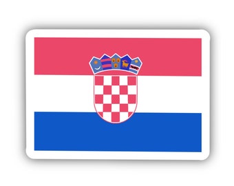 Croatia Flag Clear Sticker - 2" Length | Transparent Croatian Emblem Decal for Cars, Laptops, and Travel Gear | Durable and Weatherproof