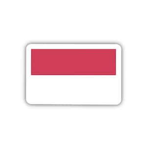Indonesia Flag Clear Sticker - 2&quot; Length | Transparent Indonesian Emblem Decal for Cars, Laptops, and More | Durable and Weatherproof