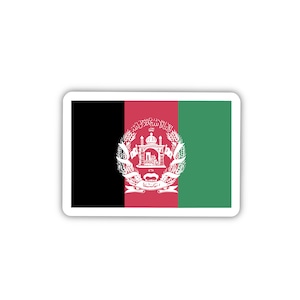 Afghanistan Flag Clear Sticker - Waterproof Vinyl Decal, 2" Durable Patriotic Emblem, Laptop & Car Accessory
