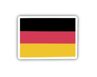 6 Stück Vinyl-Aufkleber Mit Spanisch-deutscher Flagge – 40 Mm, Wetterfest & Selbstklebend