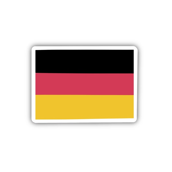 Germany Flag, Clear Sticker, ~2” length