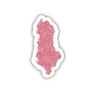 Albanien Sticker, 25x50cm | Lebendige albanische Flagge Design Aufkleber | Kulturerbe Souvenir und Laptop Aufkleber | Hochwertiges Vinyl