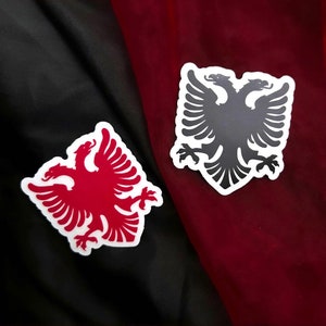 Albanian Eagle Sticker | Waterproof Vinyl Decal for Cars, Laptops, Water Bottles | Cultural Pride Gift