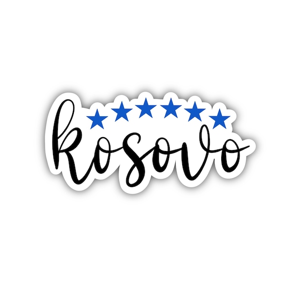 Kosovo Pride Sticker - Waterproof Vinyl, Durable Weatherproof Decal, Cultural Heritage & Flag Emblem, 2" Laptop and Car Accessory