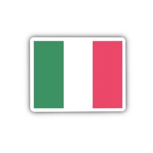 Italy Flag Clear Sticker - 2&quot; Length | Transparent Italian Emblem Decal for Cars, Laptops, and Travel Gear | Durable and Weatherproof