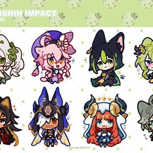 Genshin (but cats) [原神] epoxy charms, gift