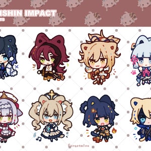 Genshin Keychains Character Charms (but cats), gift