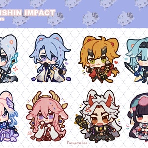 Genshin Keychains Character Charms (but cats), gift