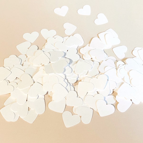 White Heart confetti,wedding confetti, Table decor,party supplies ,paper crafts ,Baby showers,Gift wrapping, Handmade paper goods
