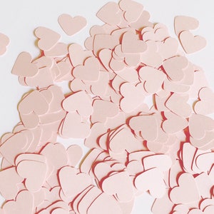 Light pink Heart confetti, Birthday party decor ,table decor  , wedding decor ,baby shower decor , crafting , Party favor filler  handmade|