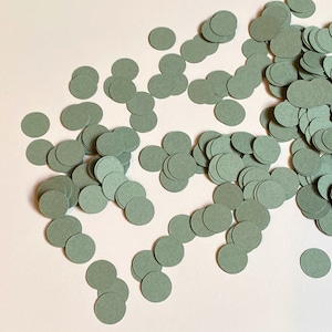 Sage green circle confetti, wedding decor, baby shower confetti, birthday confetti, bingo markers, stationary