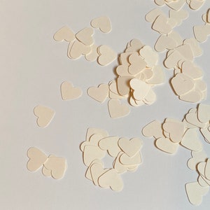 Cream Heart confetti , wedding confetti,table decorations,birthday decor,baby shower decorations, centerpieces, stationary filler,