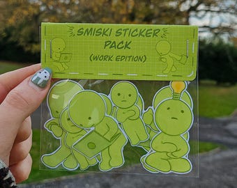 Smiski Sticker Pack - Work Serie - 6 Teile