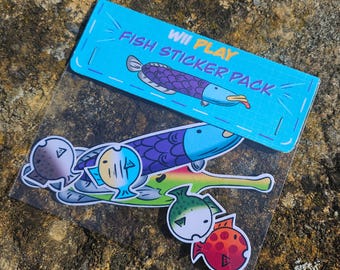 Wii Fish Sticker Pack - 6pc