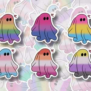 Stickers fantômes de fierté | LGBTQ+ | Sticker brillant | Sticker fait main