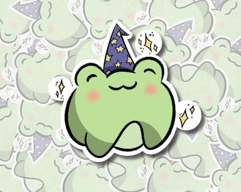 Wizard frog sticker