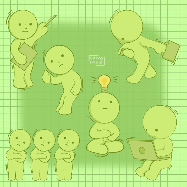 Smiski Sticker Pack - Work Series - 6pc image 3