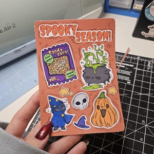 Spooky Season handmade sticker sheet