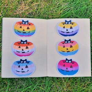 Halloween Pride Kürbis Aufkleber glänzend