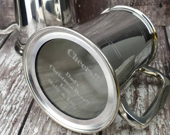 Personalised Tankard with Engraved Glass Base