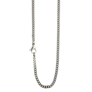 Men's Strong Fine Flat Curb Titanium Chain image 2