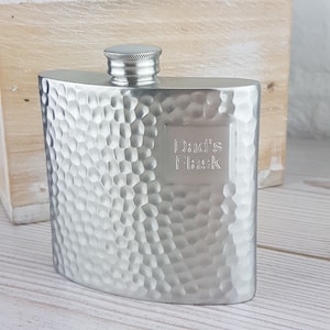 Iridescent Dad's Hip Flask With Free Engraving