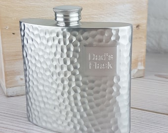 Iridescent Dad's Hip Flask With Free Engraving