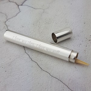 Personalised Sterling Silver Toothpick Holder