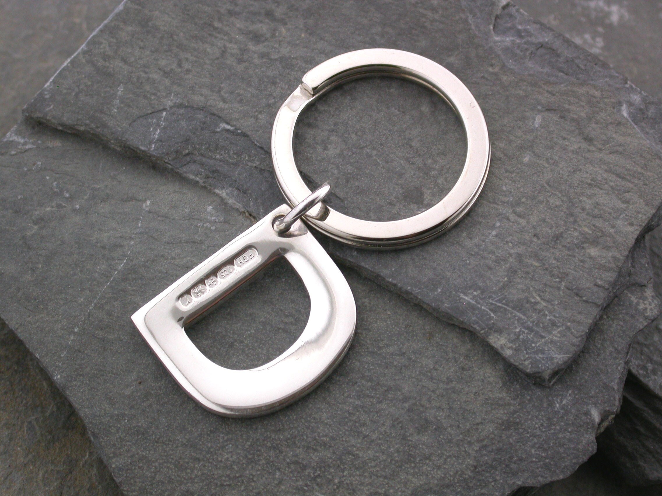 Alphabet Key Ring Personal Initial in Sterling Silver Etsy