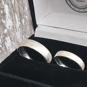 Couples Sterling Silver Wedding Ring Set