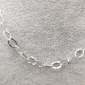 Ladies Sterling Silver Hammered Chain
