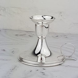 Personalised Silver Christening Candlestick Holder