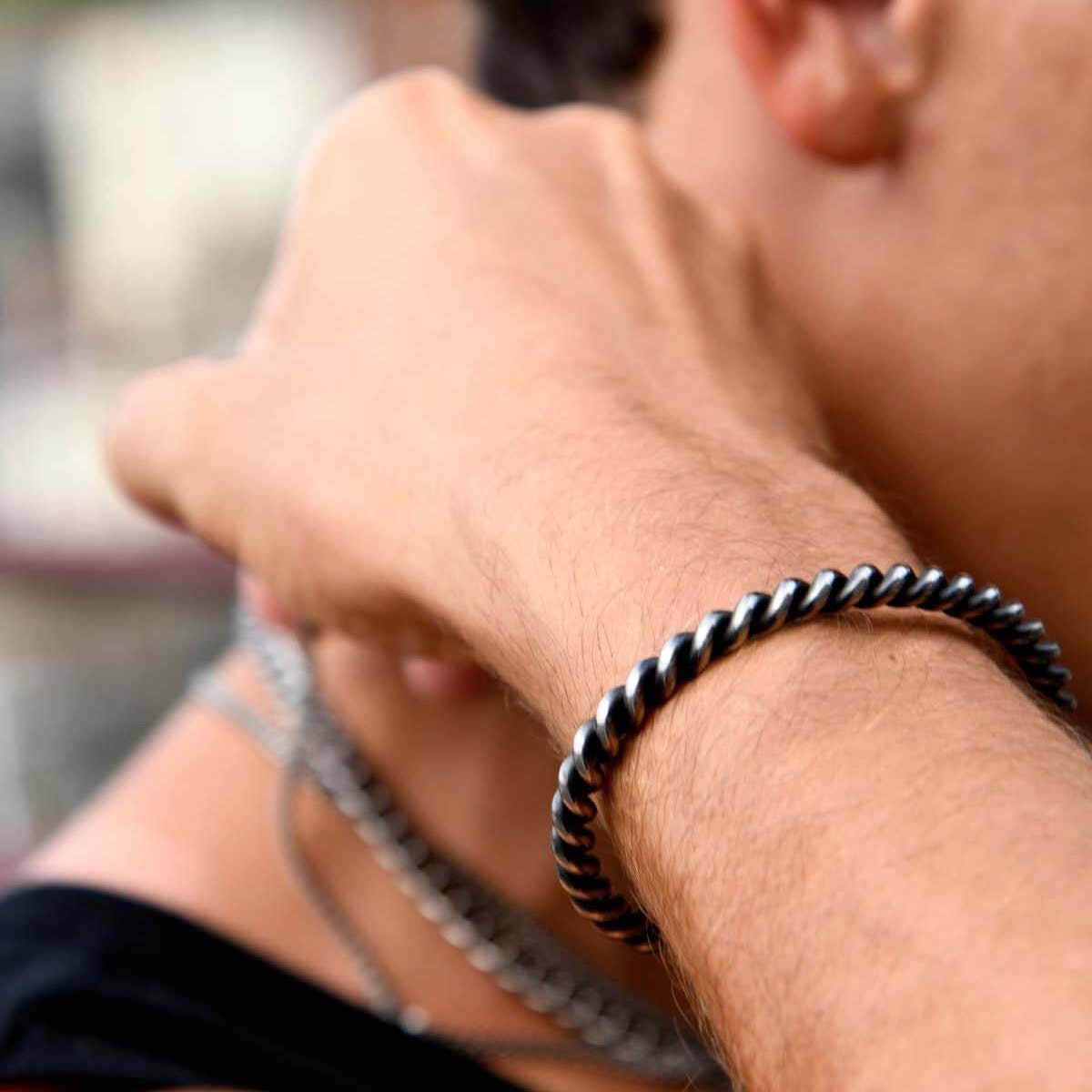 Chunky Coil Titanium Bangle - Etsy