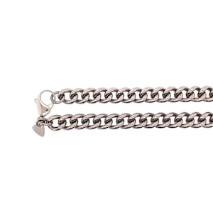 Men&#39;s Long Bold Titanium Chain Necklace 32&quot;