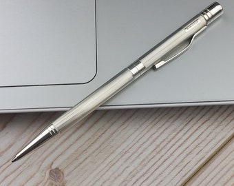 925スターリングシルバーの手作りのユニークな高級ボールペン、インド