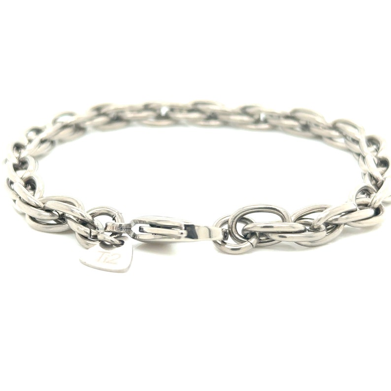 Ti Rope Chain Mens Titanium Rope Chain Bracelet Chunky Twist - Etsy