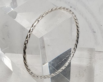 Twisted Sterling Silver Bangle