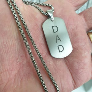 Engravable Grade Two Titanium Dog Tag Pendant With Optional Chain